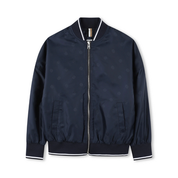 BOSS bomber jacket featuring all-over micro-logo pattern available at Lestyle Boutique Melbourne
