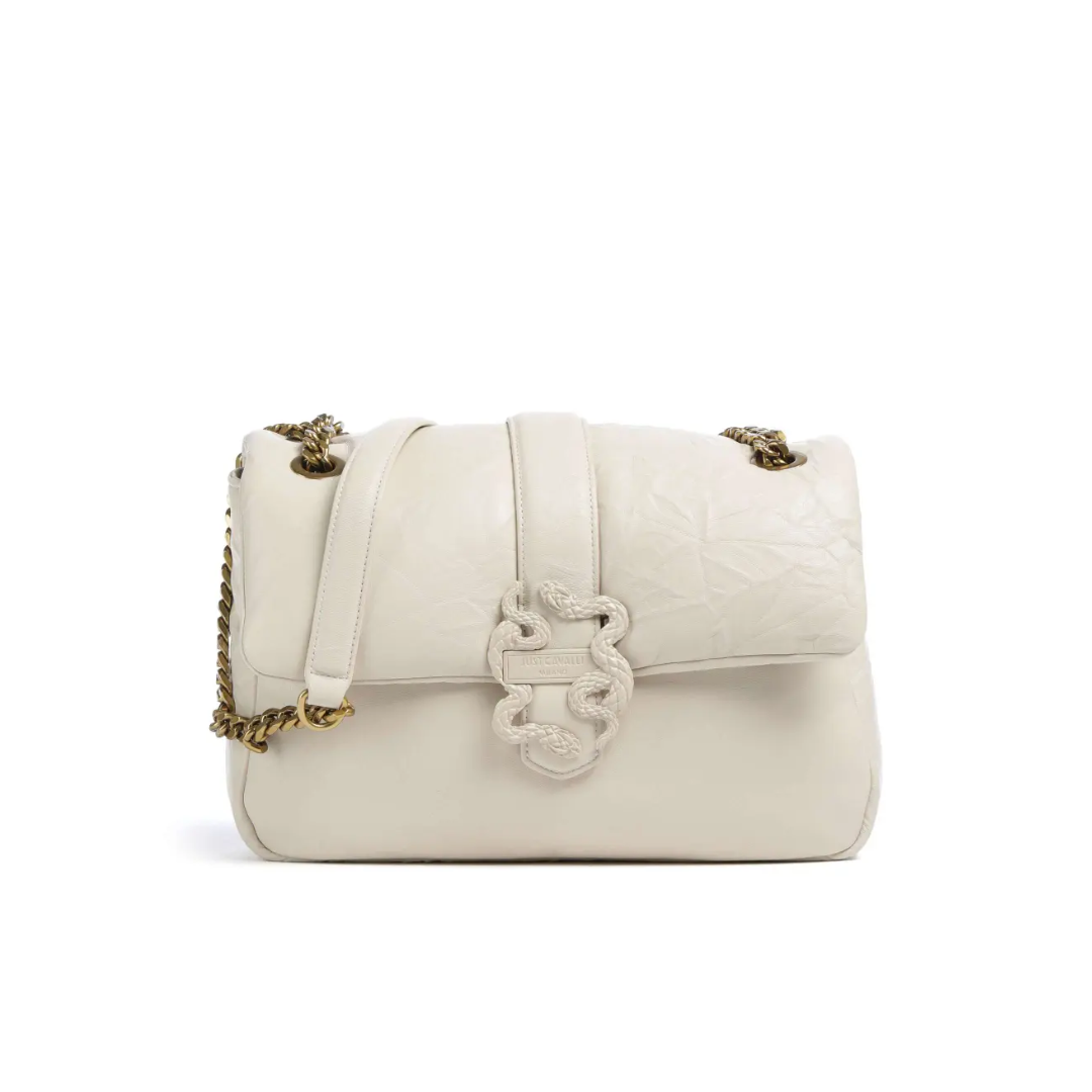 JUST CAVALLI Shoulder Bag featuring chain strap detail available at Lestyle Boutique Melbourne