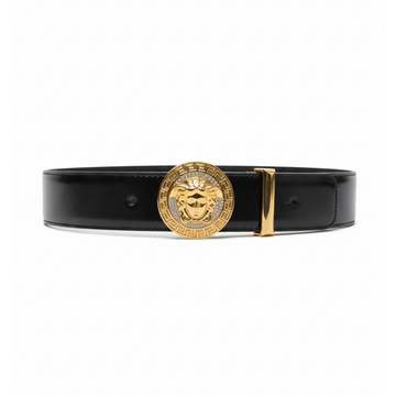 Versace belt with crystal-encrusted Medusa buckle available at Lestyle Boutique Melbourne