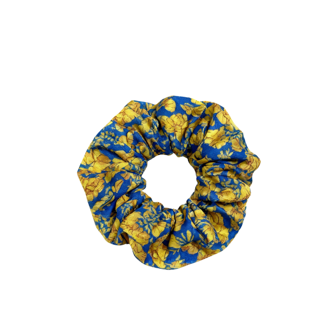 VERSACE hair band featuring blue and gold floral pattern available at Lestyle Boutique Melbourne