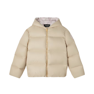 Versace Kids beige puffer jacket with quilted design available at Lestyle Boutique Melbourne