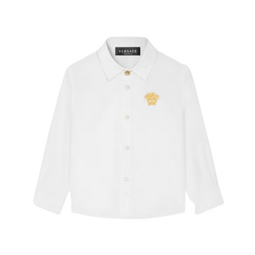 Versace shirt featuring a gold Medusa emblem available at Lestyle Boutique Melbourne