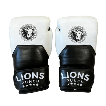 Lions Punch boxing gloves with lion logo wrist strap available at Lestyle Boutique Melbourne