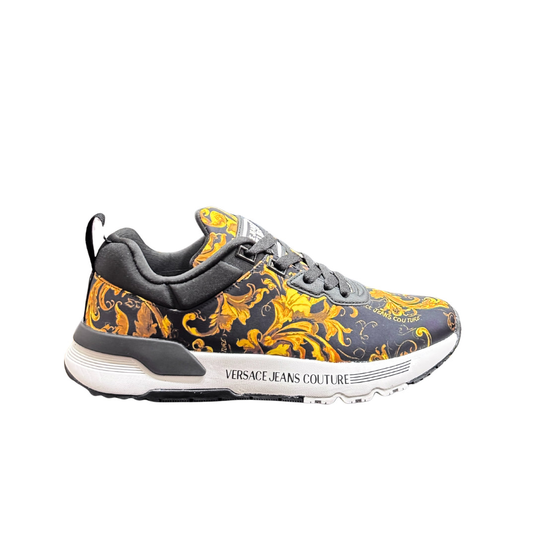VERSACE JEANS COUTURE SNEAKER featuring ornate gold baroque print available at Lestyle Boutique Melbourne