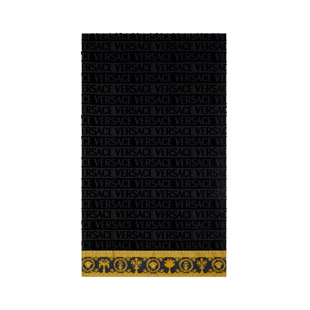 VERSACE I ♥ BAROQUE BATH TOWEL featuring Baroque motif print border available at Lestyle Boutique Melbourne