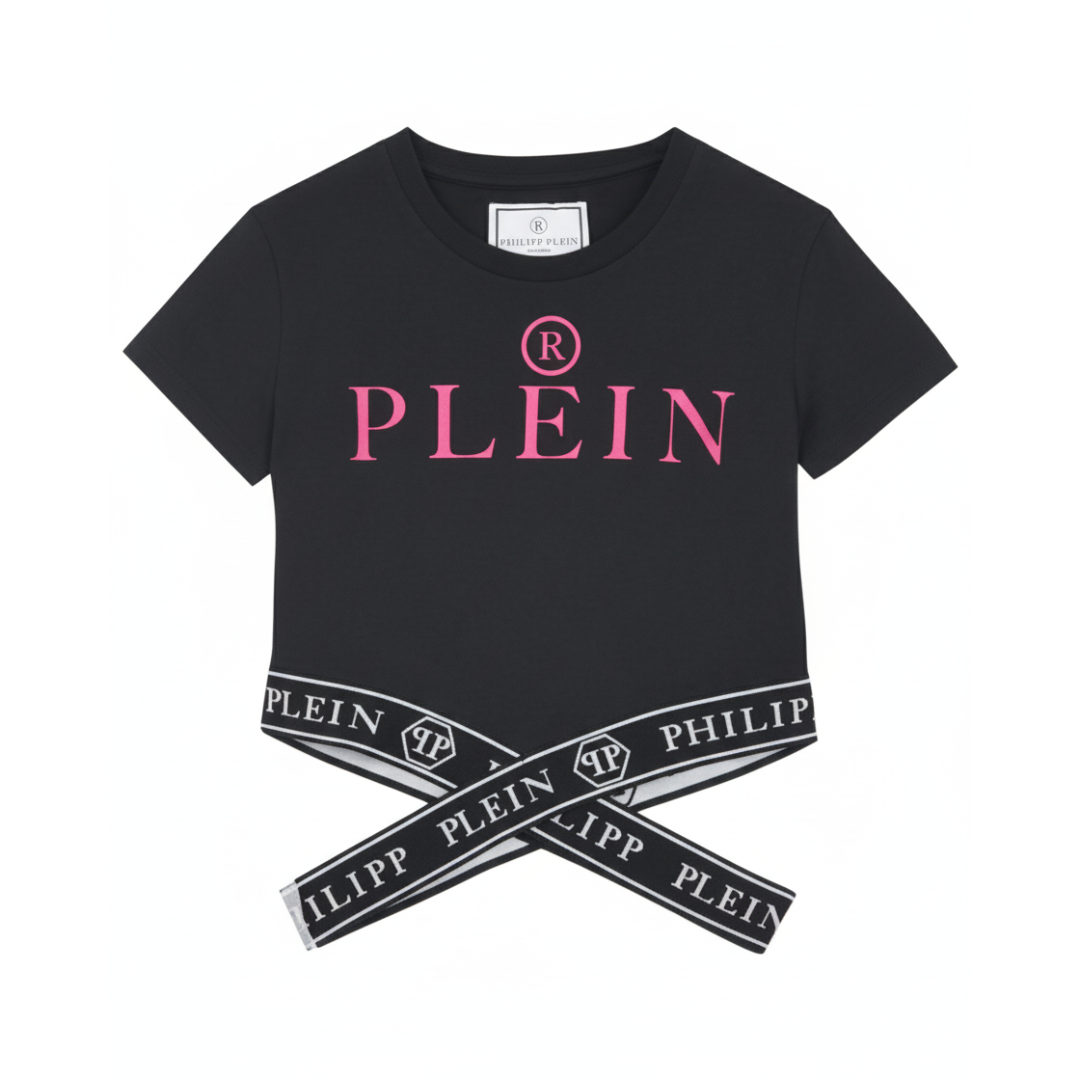 PHILIPP PLEIN KIDS TOP featuring pink logo available at Lestyle Boutique Melbourne