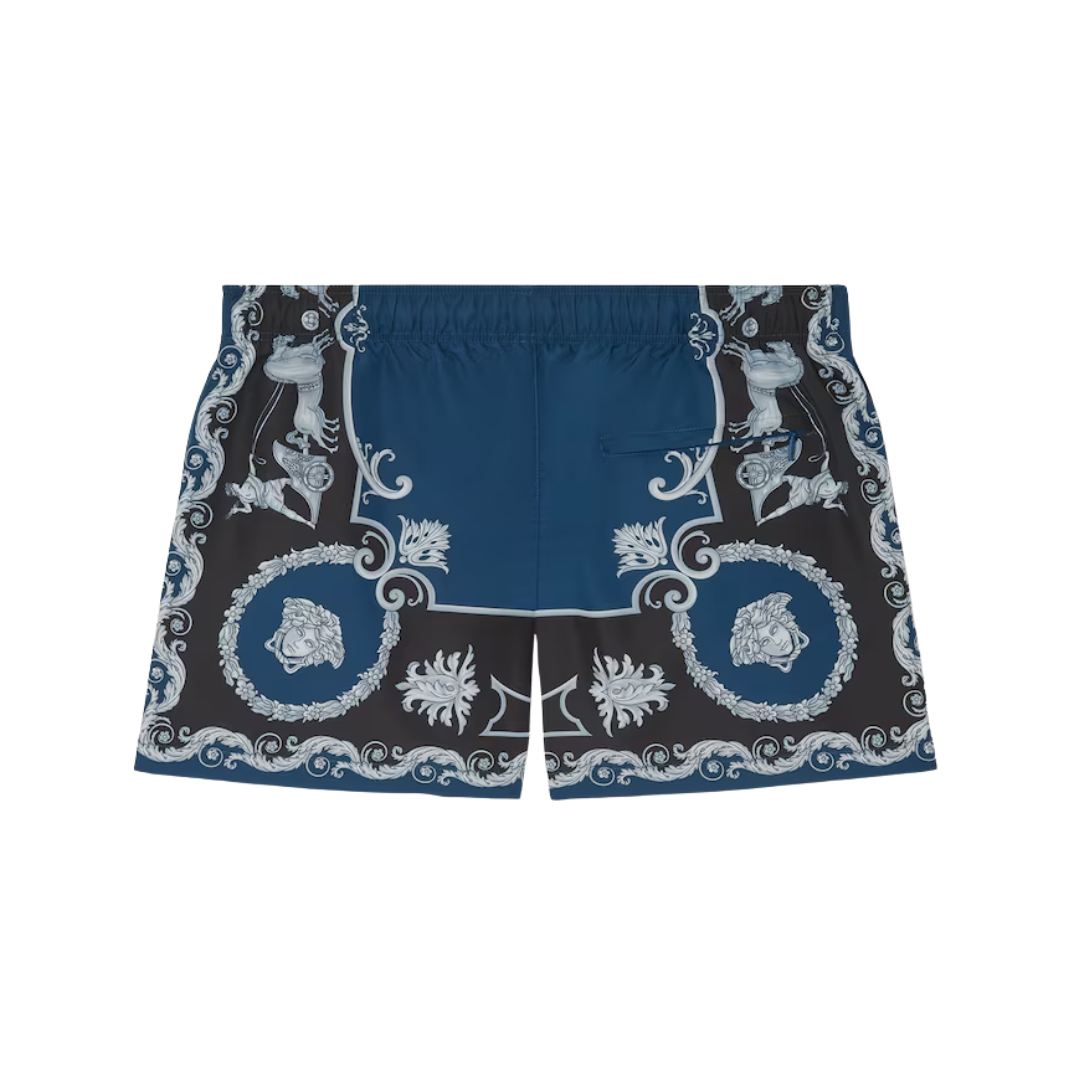 VERSACE SWIM SHORTS featuring Hall of Heroes print available at Lestyle Boutique Melbourne