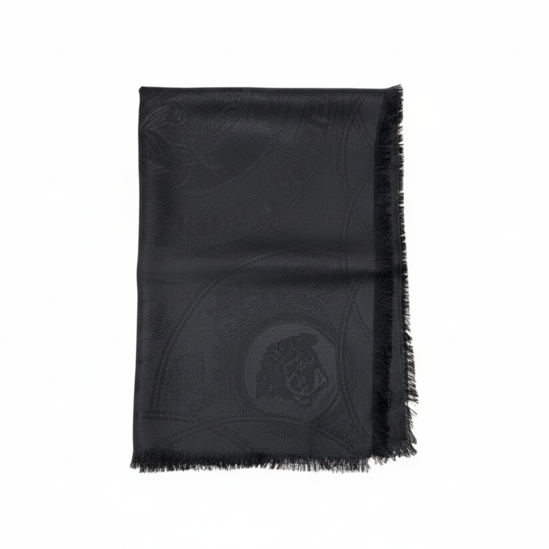VERSACE SCARF featuring subtle logo pattern available at Lestyle Boutique Melbourne