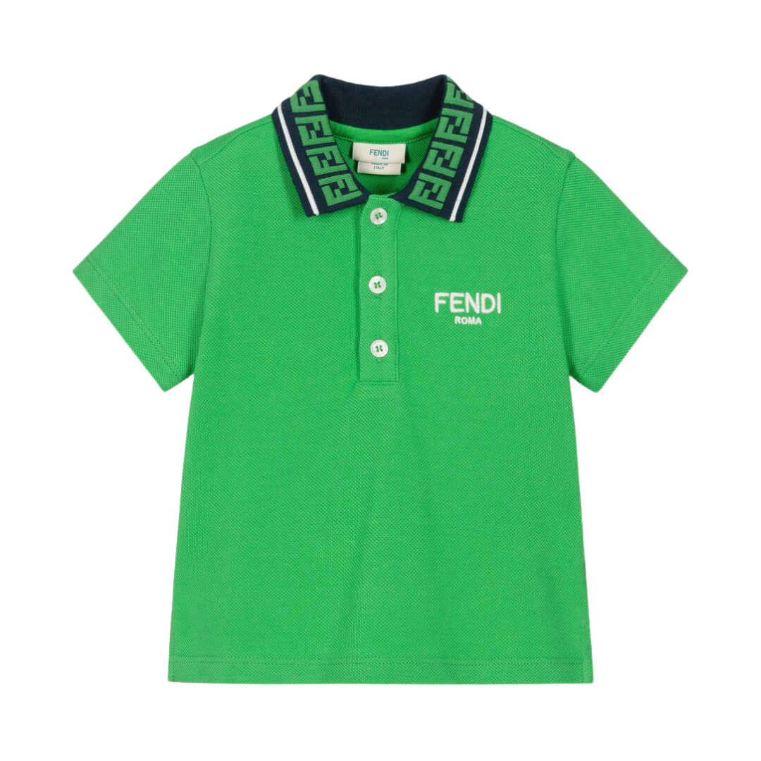Fendi polo shirt featuring signature FF logo collar available at Lestyle Boutique Melbourne