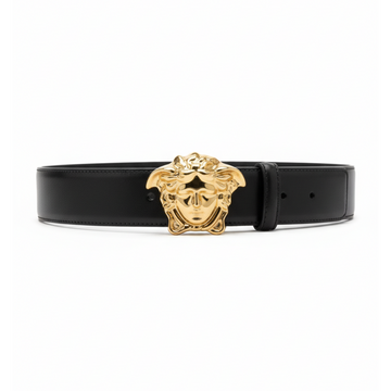 Versace belt featuring a gold-tone Medusa buckle available at Lestyle Boutique Melbourne