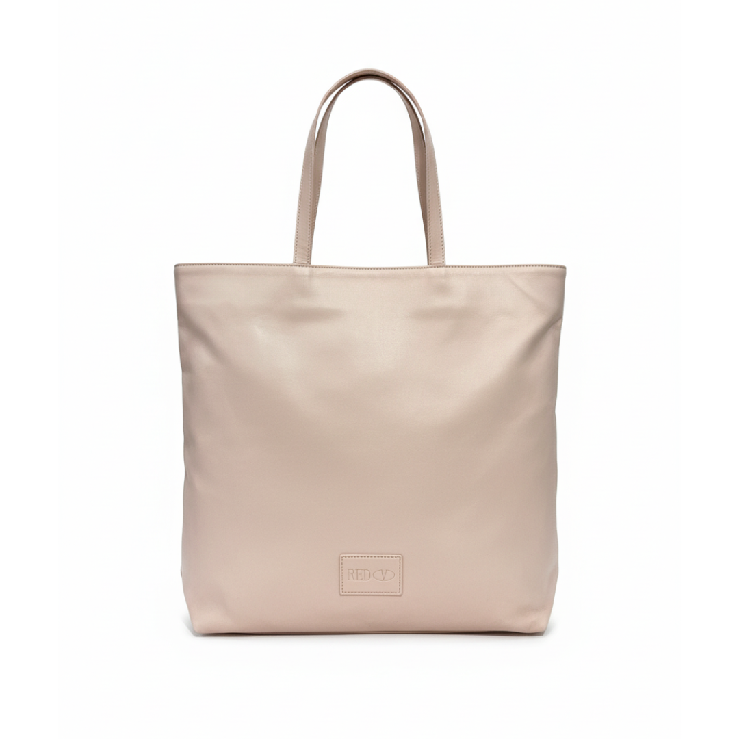 Red Valentino tote bag featuring black embroidered floral pattern available at Lestyle Boutique Melbourne