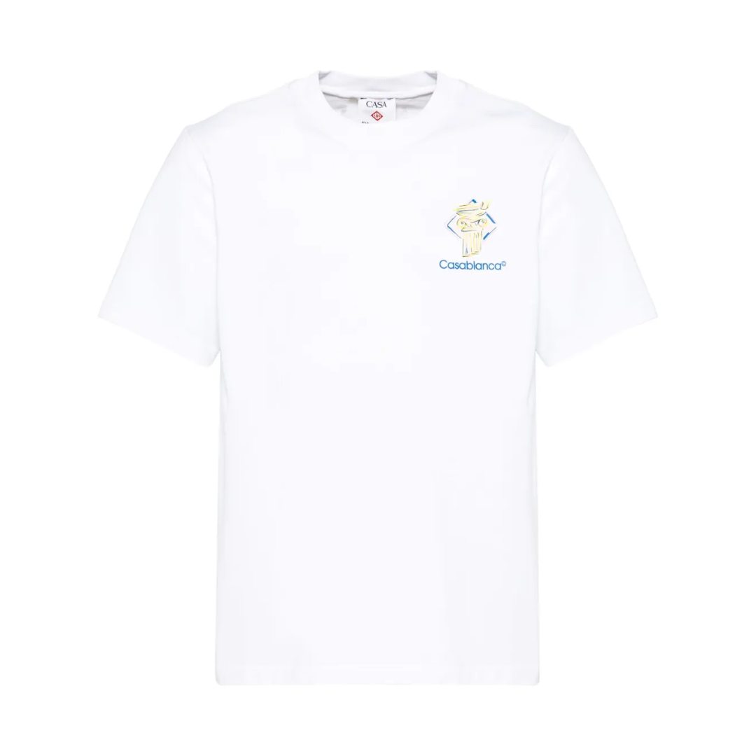 Casablanca T-Shirt featuring multicolor back graphic print available at Lestyle Boutique Melbourne