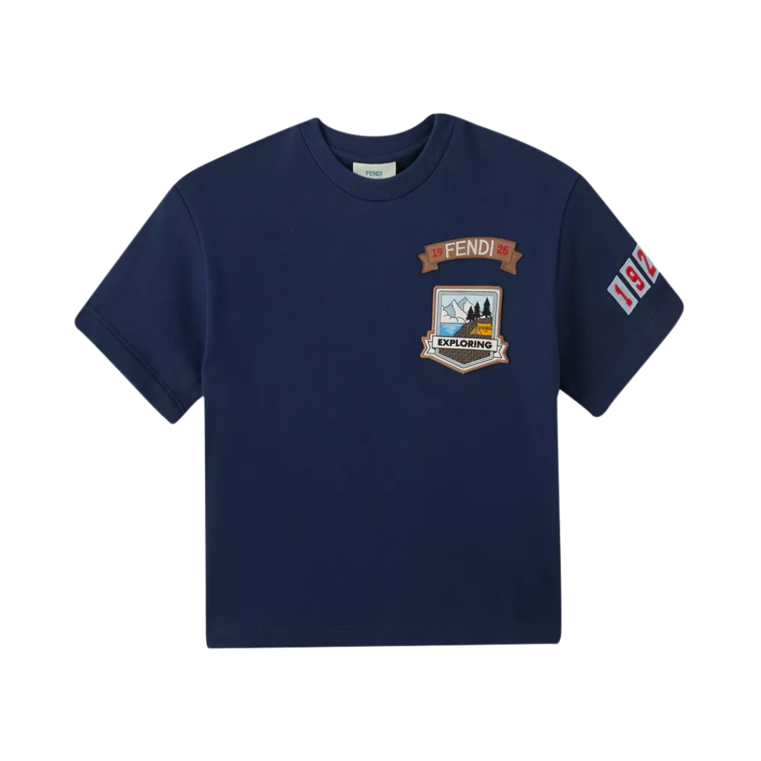 FENDI T-SHIRT featuring front logo patch available at Lestyle Boutique Melbourne