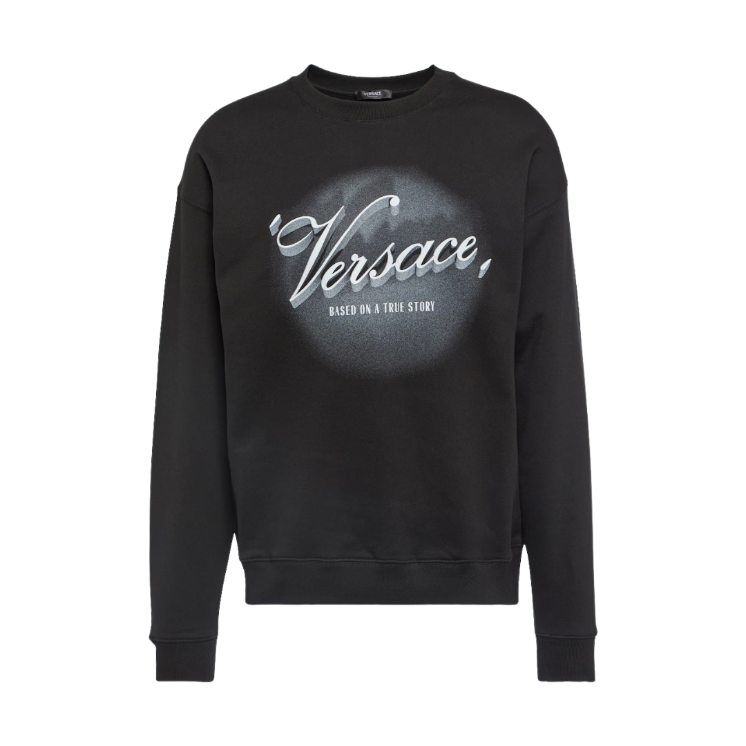 Versace Sweatshirt featuring a printed logo on cotton jersey available at Lestyle Boutique Melbourne
