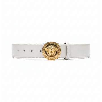 Versace belt featuring gold Medusa buckle, 3cm width available at Lestyle Boutique Melbourne