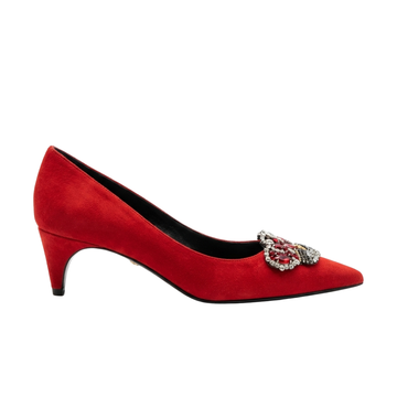 Versace pumps featuring jeweled buckle embellishment available at Lestyle Boutique Melbourne