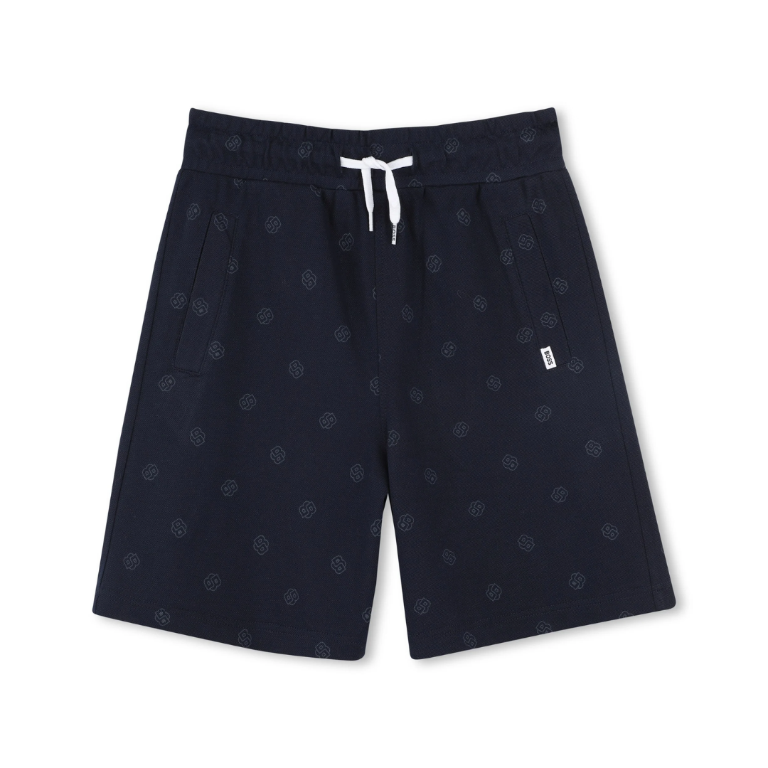 BOSS KIDS SHORTS logo-print featuring all-over pattern available at Lestyle Boutique Melbourne