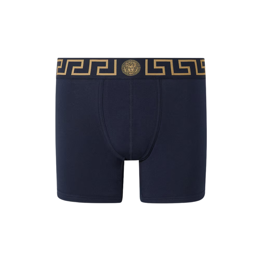 VERSACE boxer trunks featuring Medusa motif and Greca border waistband available at Lestyle Boutique Melbourne