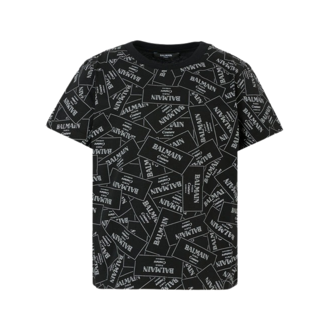 BALMAIN T-SHIRT featuring all-over logo print available at Lestyle Boutique Melbourne