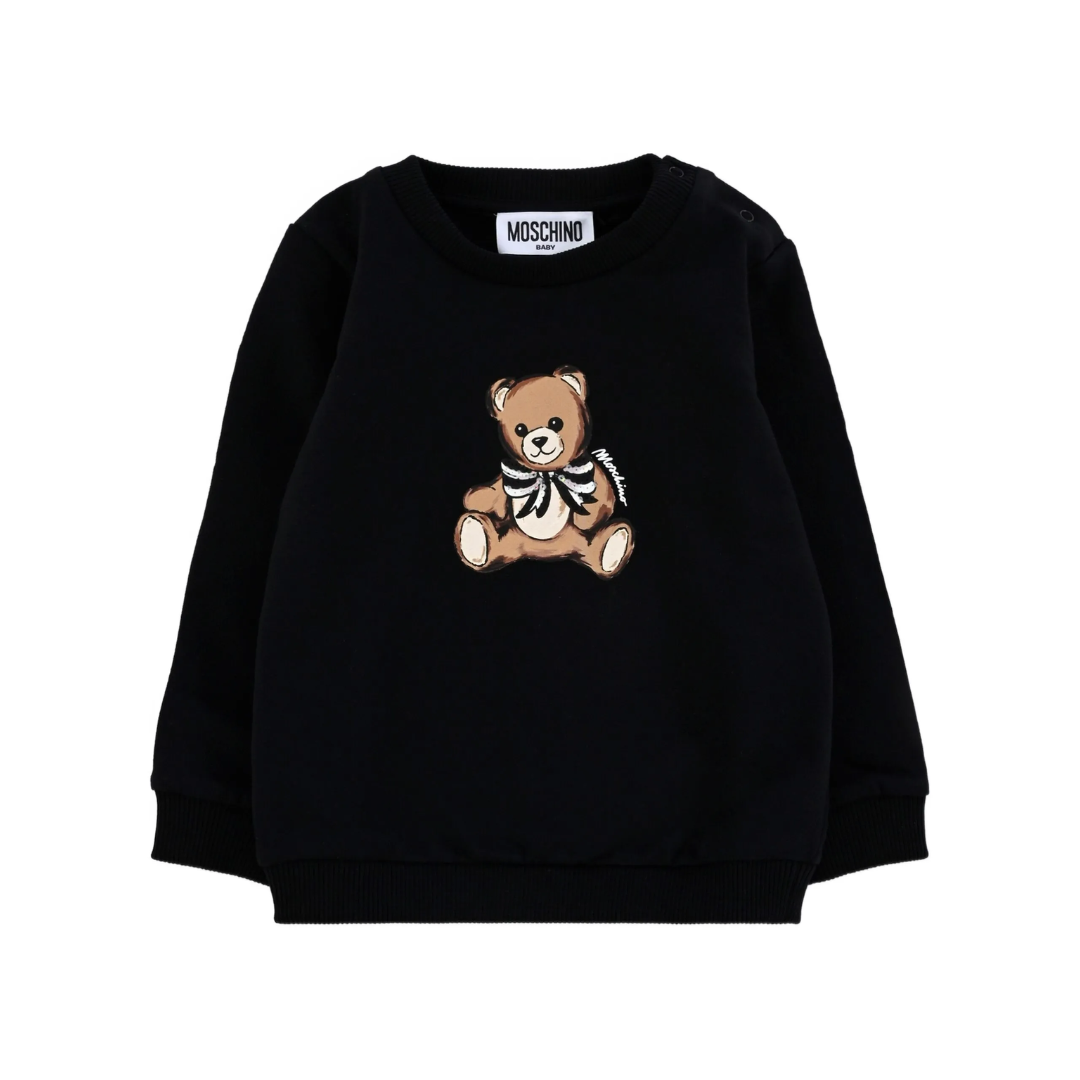 MOSCHINO Kids teddy-print crew-neck sweatshirt featuring teddy bear print available at Lestyle Boutique Melbourne
