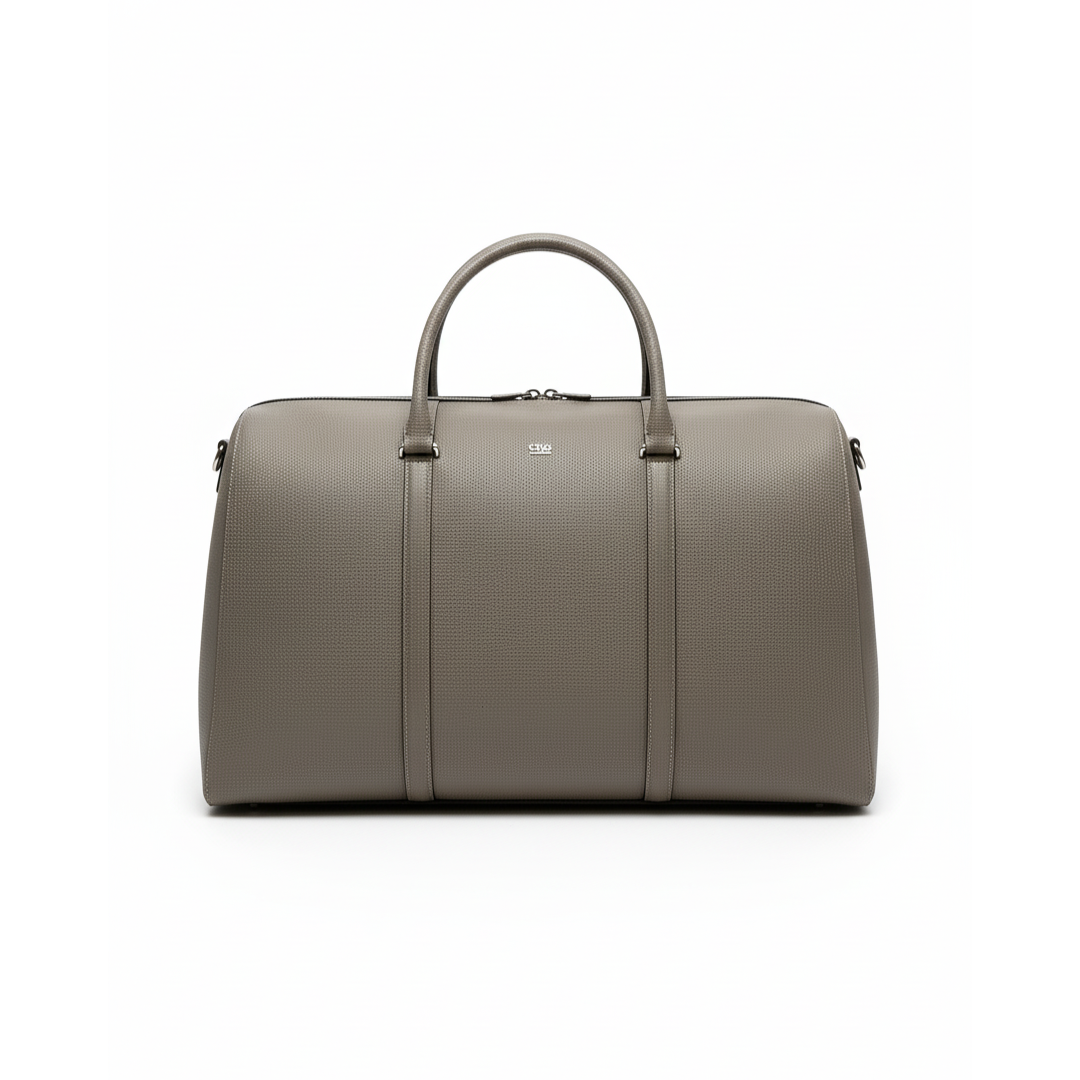 Cavalli Class bag featuring structured grey textured leather with top handles available at Lestyle Boutique Melbourne