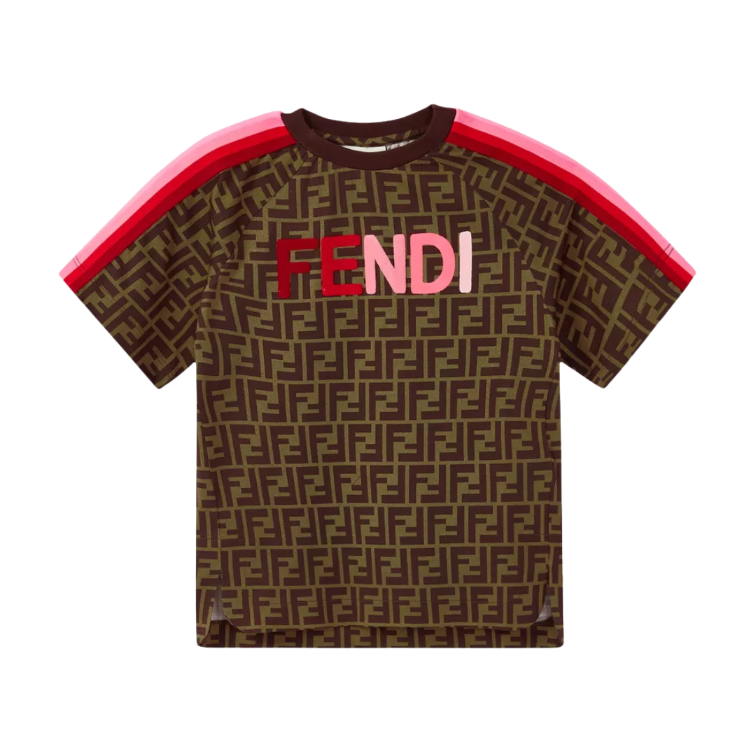 FENDI Kids T-shirt featuring colorful logo lettering available at Lestyle Boutique Melbourne