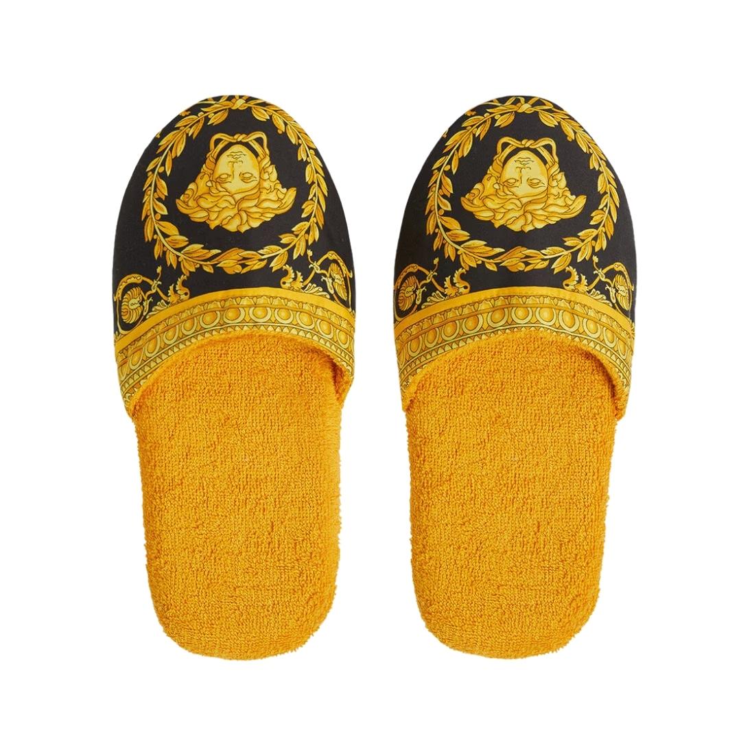 VERSACE SLIPPERS featuring Baroque print available at Lestyle Boutique Melbourne