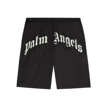 Palm Angels shorts with bold gothic logo, available at Lestyle Boutique Melbourne