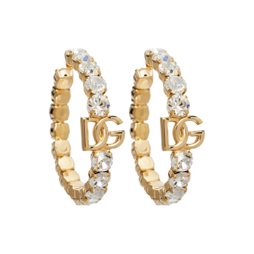 Dolce & Gabbana hoop earrings featuring sparkling crystals available at Lestyle Boutique Melbourne