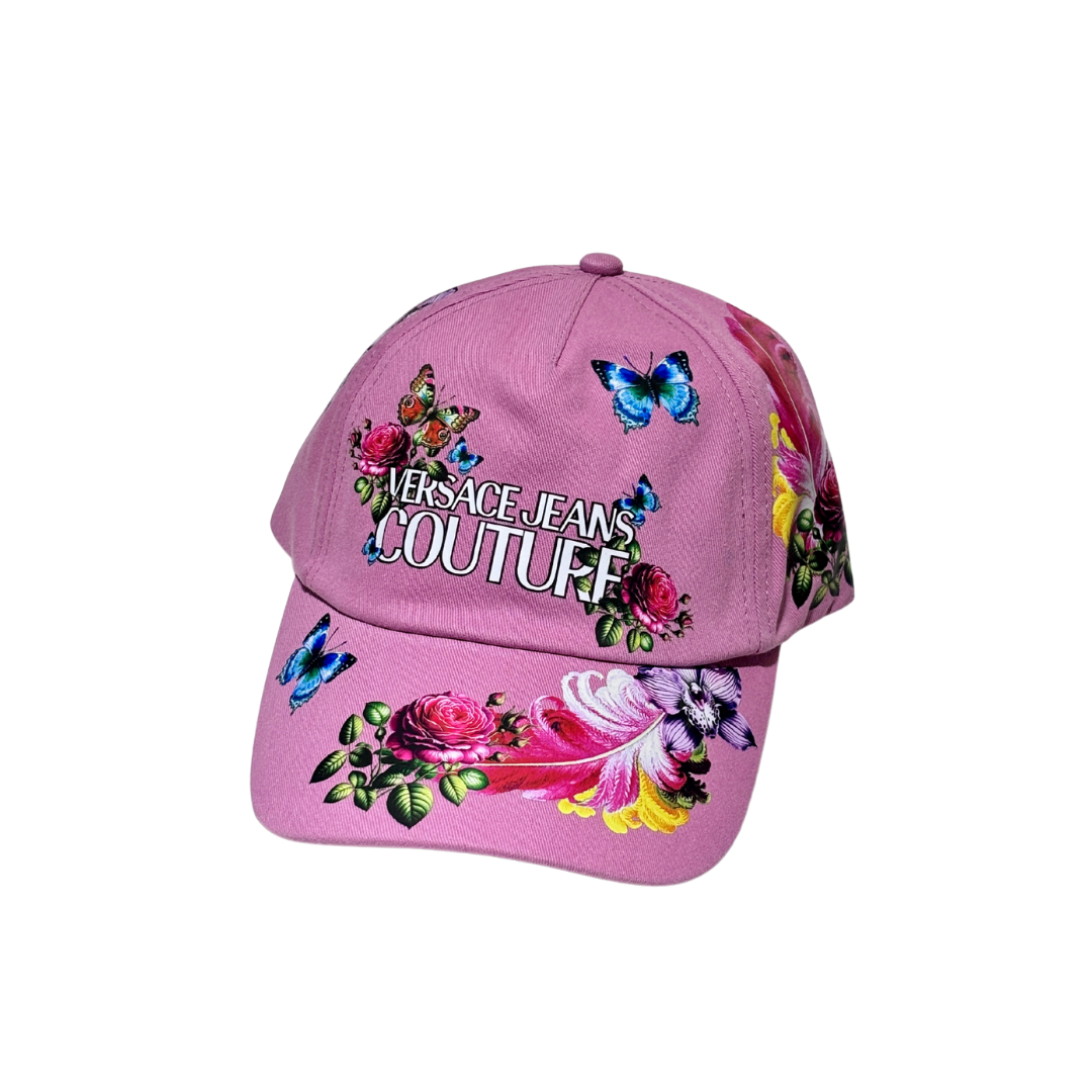 VERSACE JEANS COUTURE CAP featuring floral butterfly print available at Lestyle Boutique Melbourne