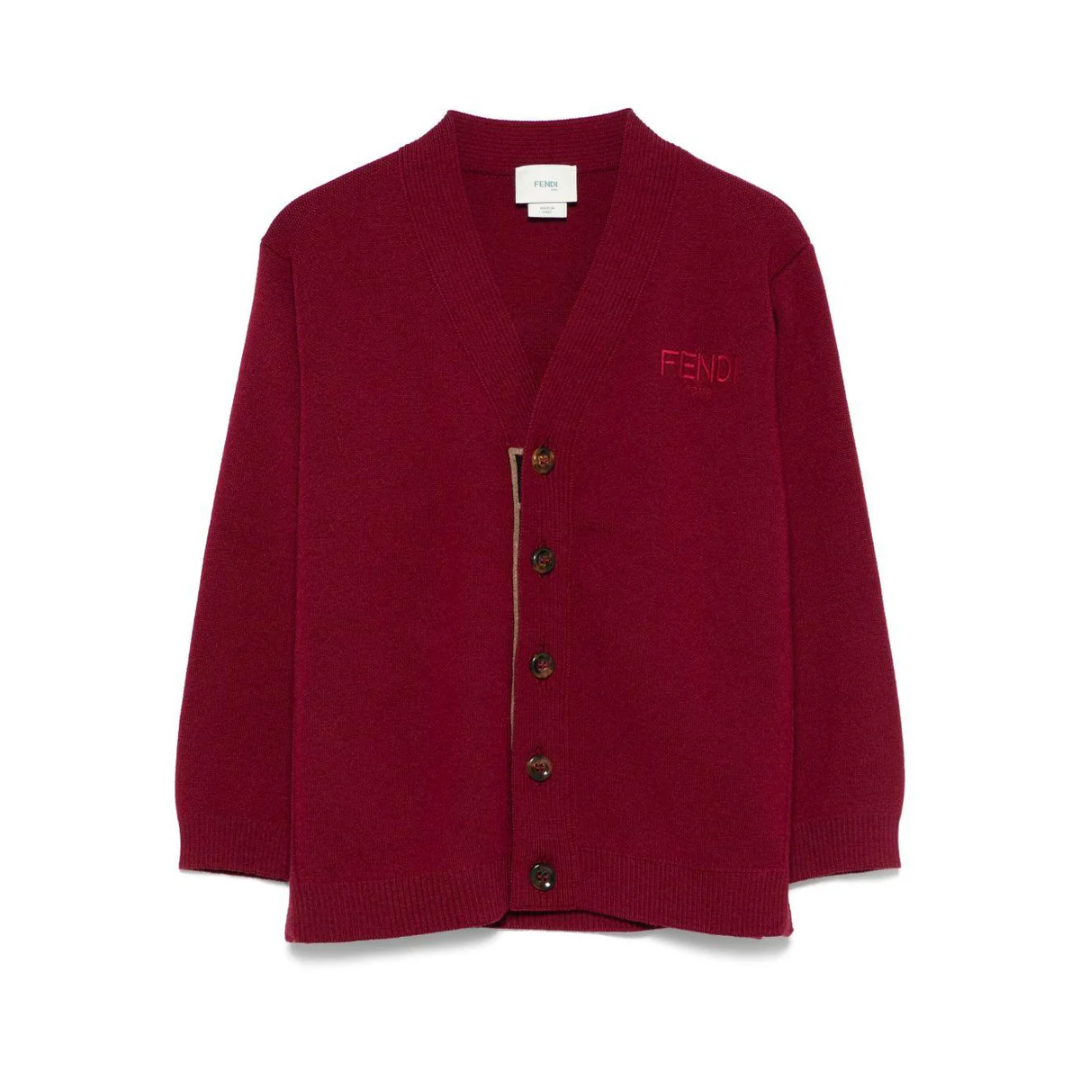 Fendi Kids Cardigan featuring front button closure available at Lestyle Boutique Melbourne