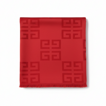 Givenchy scarf in red featuring a geometric pattern available at Lestyle Boutique Melbourne