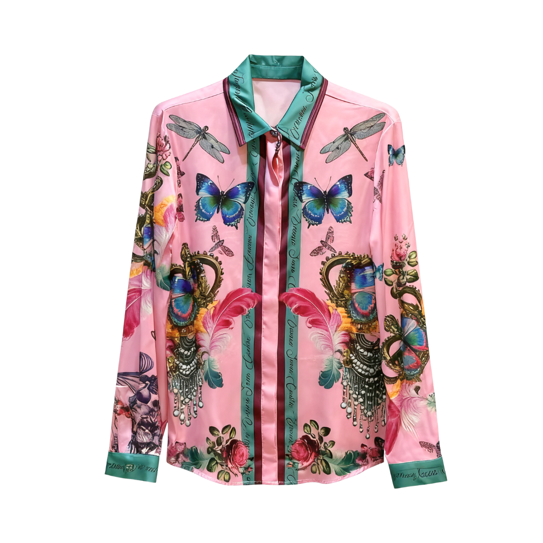 Versace Jeans Couture shirt featuring butterfly print available at Lestyle Boutique Melbourne