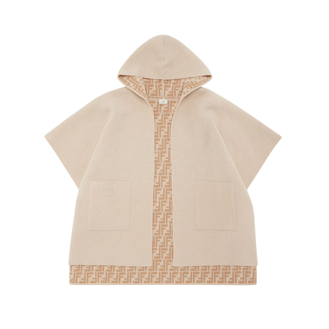 Fendi FF Reversible Cape featuring reversible design and pockets available at Lestyle Boutique Melbourne