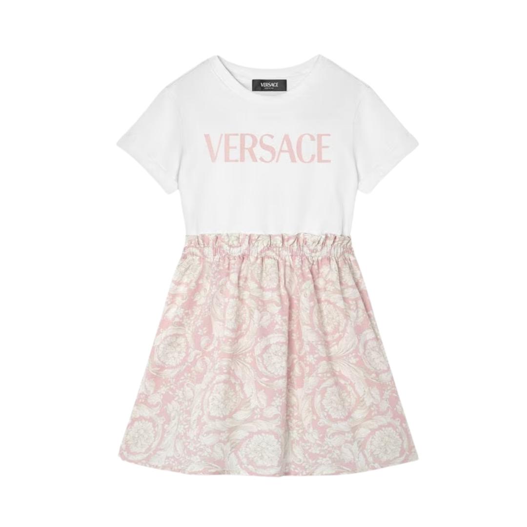VERSACE BAROCCO KIDS T-SHIRT DRESS featuring Versace logo available at Lestyle Boutique Melbourne
