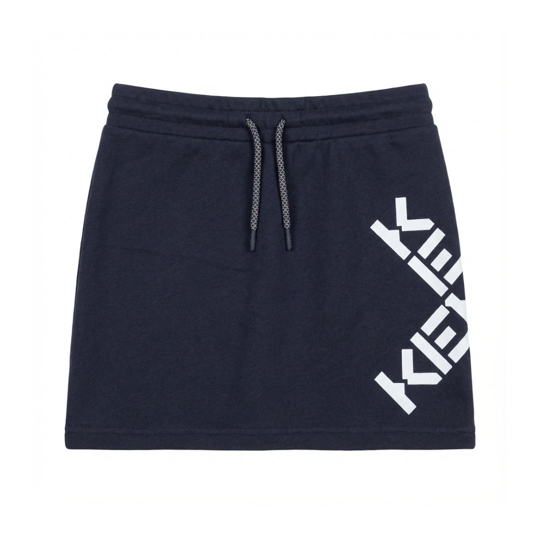 KENZO KIDS SKIRT featuring logo print and drawstring waist available at Lestyle Boutique Melbourne