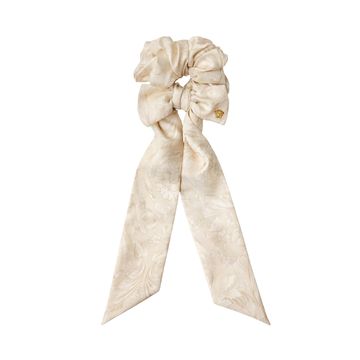 VERSACE scarf tie scrunchie featuring Barocco print available at Lestyle Boutique Melbourne