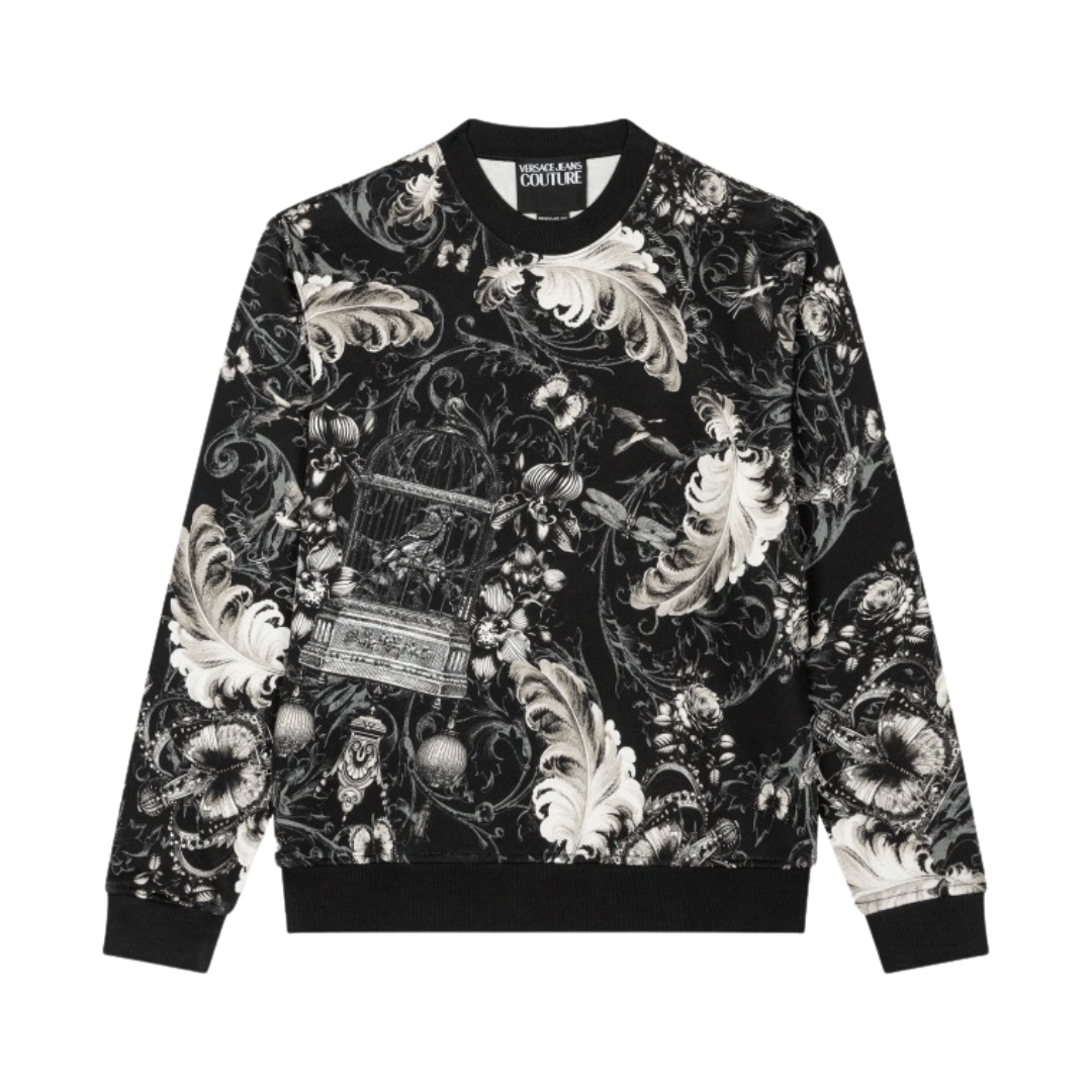 VERSACE JEANS COUTURE SWEATSHIRT featuring ornate baroque print available at Lestyle Boutique Melbourne
