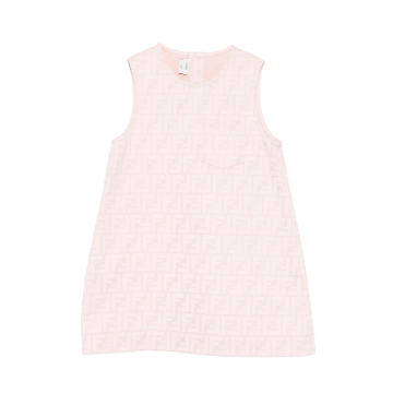 Fendi KIDS DRESS with pink FF logo all-over print available at Lestyle Boutique Melbourne