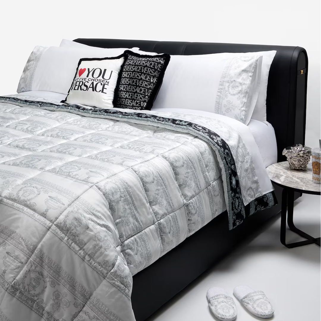 Versace PILLOWCASE SET featuring I ♡ Baroque border available at Lestyle Boutique Melbourne