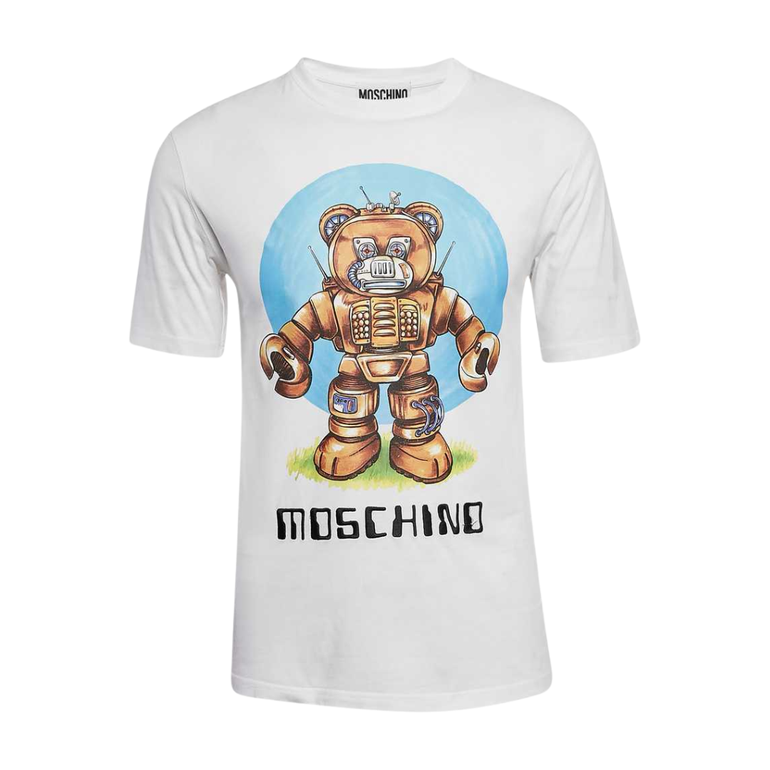 MOSCHINO T-shirt featuring bear robot graphic available at Lestyle Boutique Melbourne