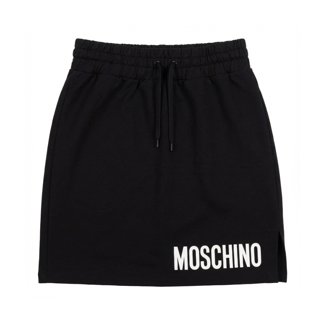 MOSCHINO SKIRT featuring bold logo print available at Lestyle Boutique Melbourne