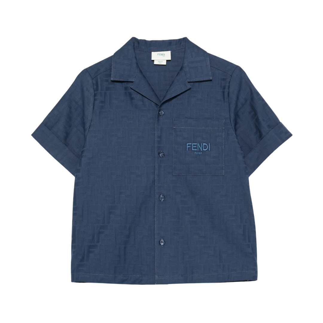 Fendi Kids Shirt with chest pocket logo available at Lestyle Boutique Melbourne