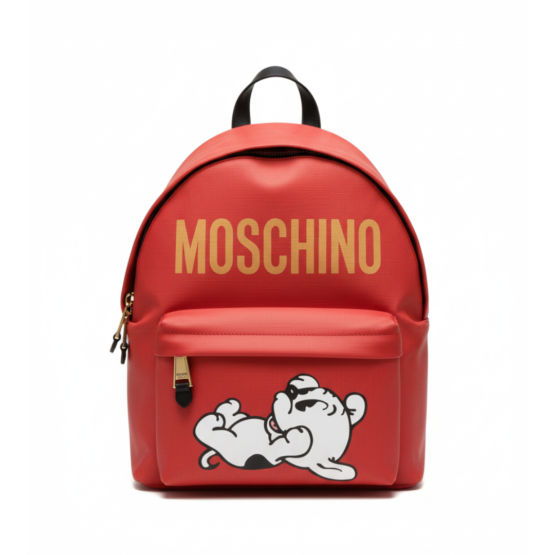 MOSCHINO backpack featuring bold logo available at Lestyle Boutique Melbourne