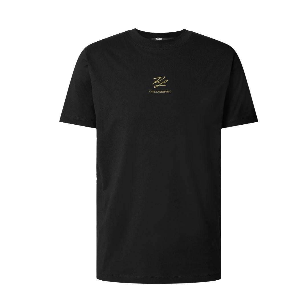 KARL LAGERFELD T-SHIRT TEE featuring the gold signature logo available at Lestyle Boutique Melbourne