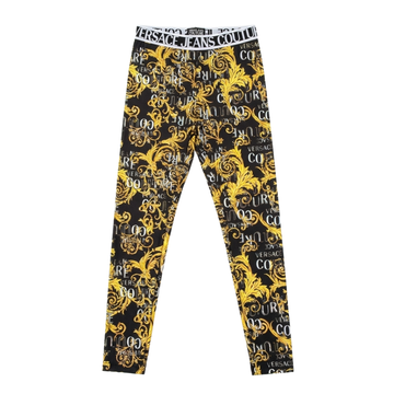 VERSACE JEANS COUTURE leggings featuring gold baroque print available at Lestyle Boutique Melbourne