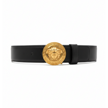 Versace belt featuring gold-tone Medusa buckle available at Lestyle Boutique Melbourne
