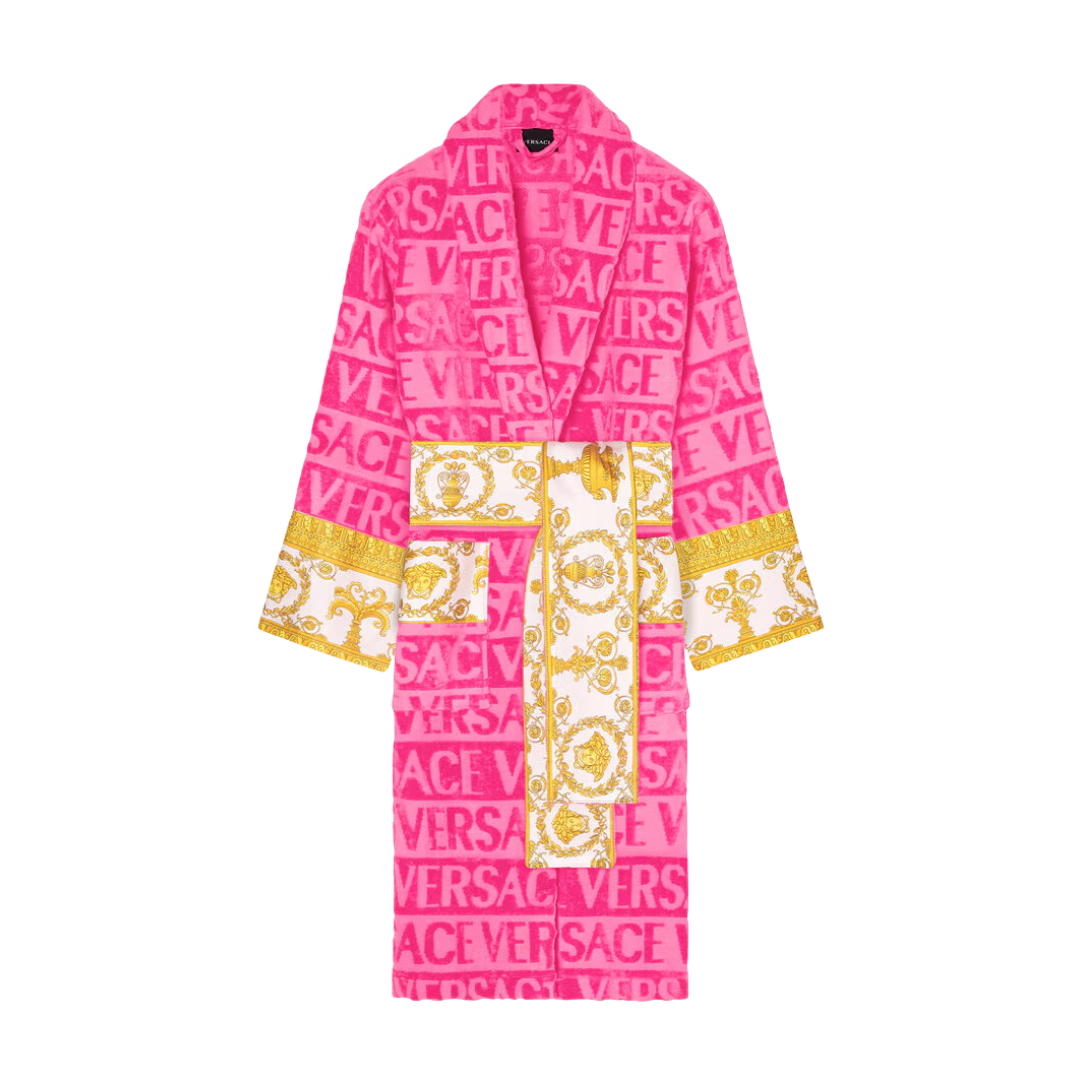 VERSACE BATHROBE featuring Baroque motif and ornate belt available at Lestyle Boutique Melbourne