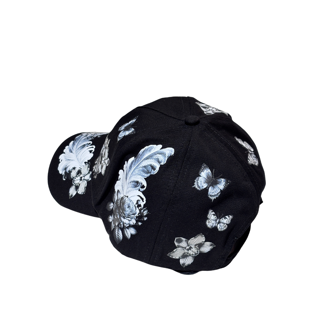 Versace Jeans Couture cap featuring floral and butterfly print available at Lestyle Boutique Melbourne