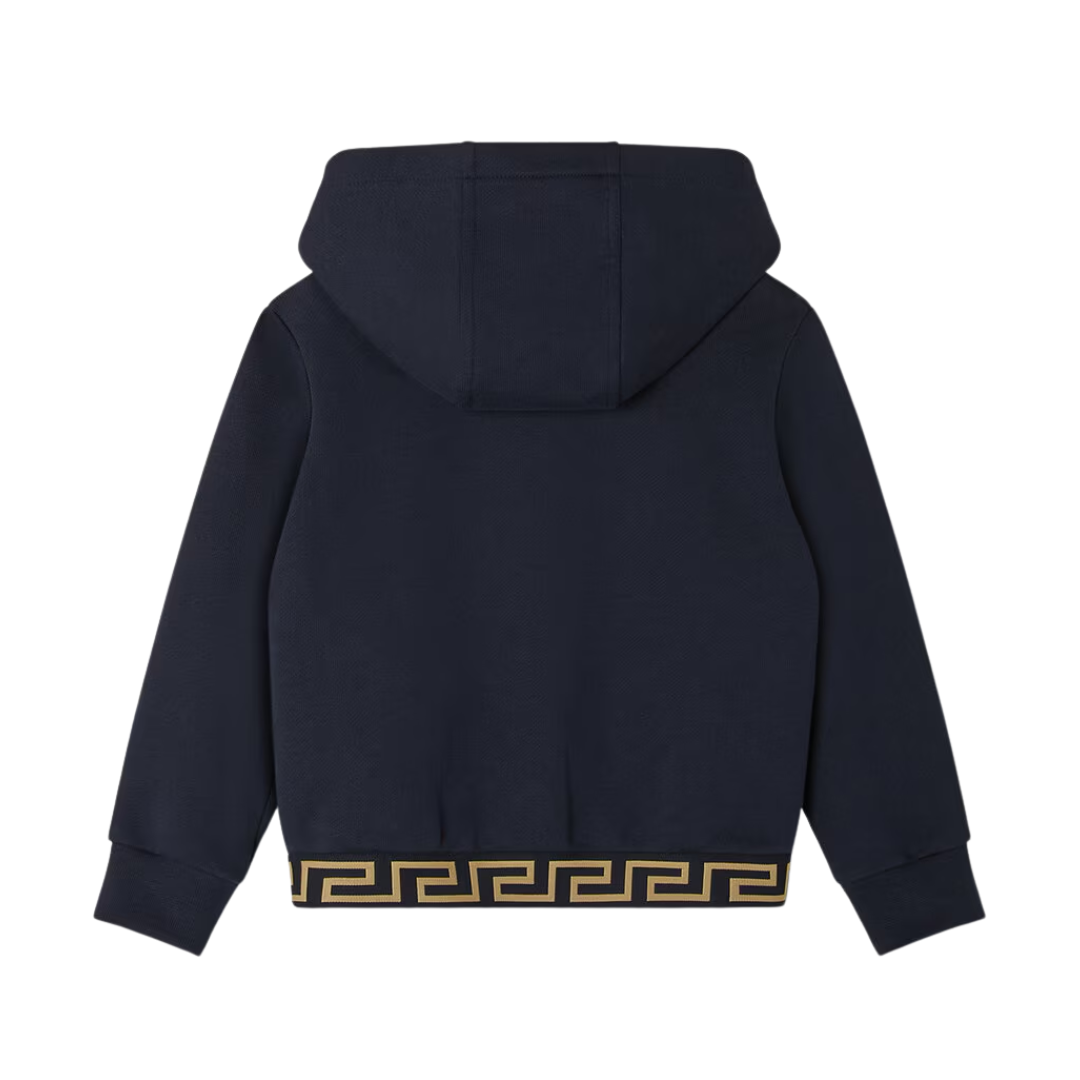 VERSACE GRECA KIDS HOODIE featuring Medusa embroidery available at Lestyle Boutique Melbourne